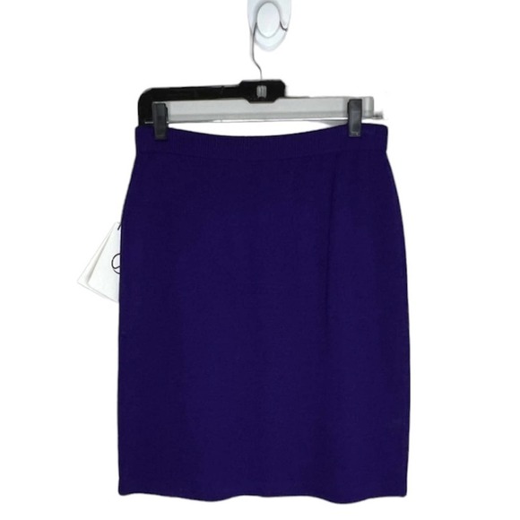 ST. JOHN Collection by Marie Gray Knit Purple Skirt, Women’s Size 6 - Picture 2 of 5